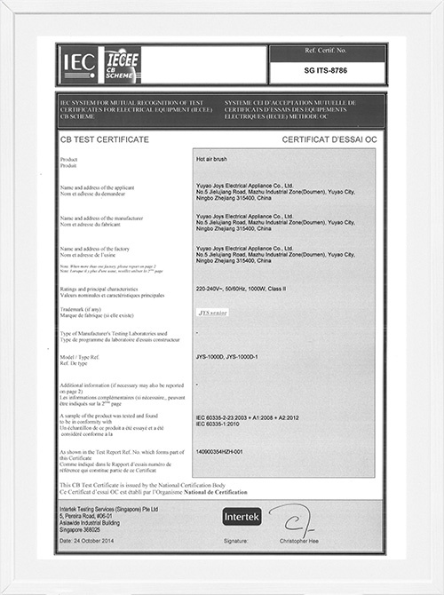CB Certification